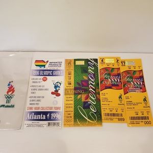 1996 Olympic ticket and sleeve